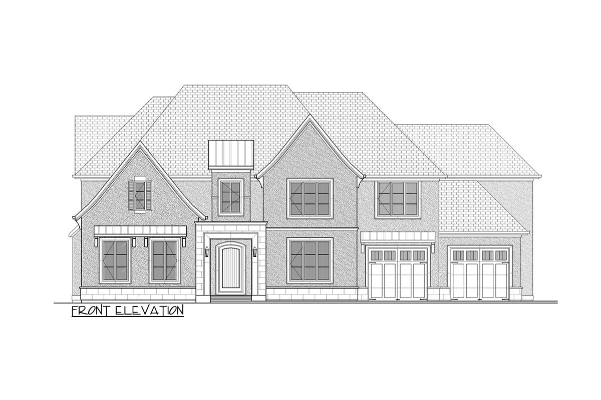 Plan 770514JME: Contemporary French Country Plan with Two-Story Great Room and Outdoor Fireplace - Image #35 - Contemporary, European, French Country, Transitional