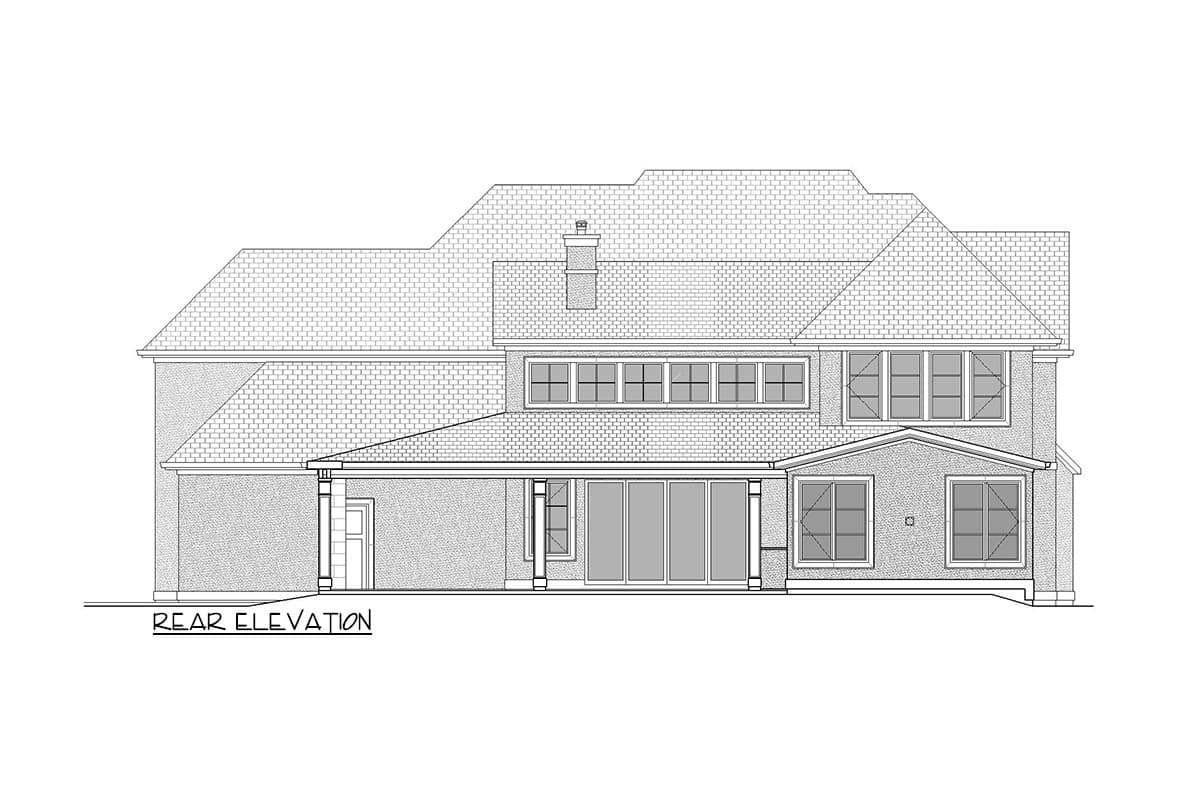 Plan 770514JME: Contemporary French Country Plan with Two-Story Great Room and Outdoor Fireplace - Image #37 - Contemporary, European, French Country, Transitional