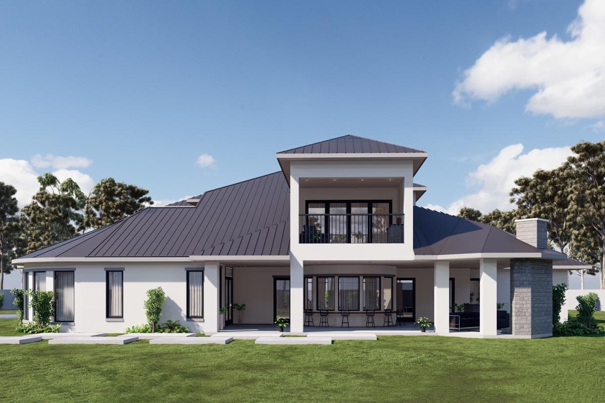 Plan 430089LY: Contemporary 2-Story House Plan with Indoor-Outdoor Living - Image #4 - Contemporary, New American, Transitional