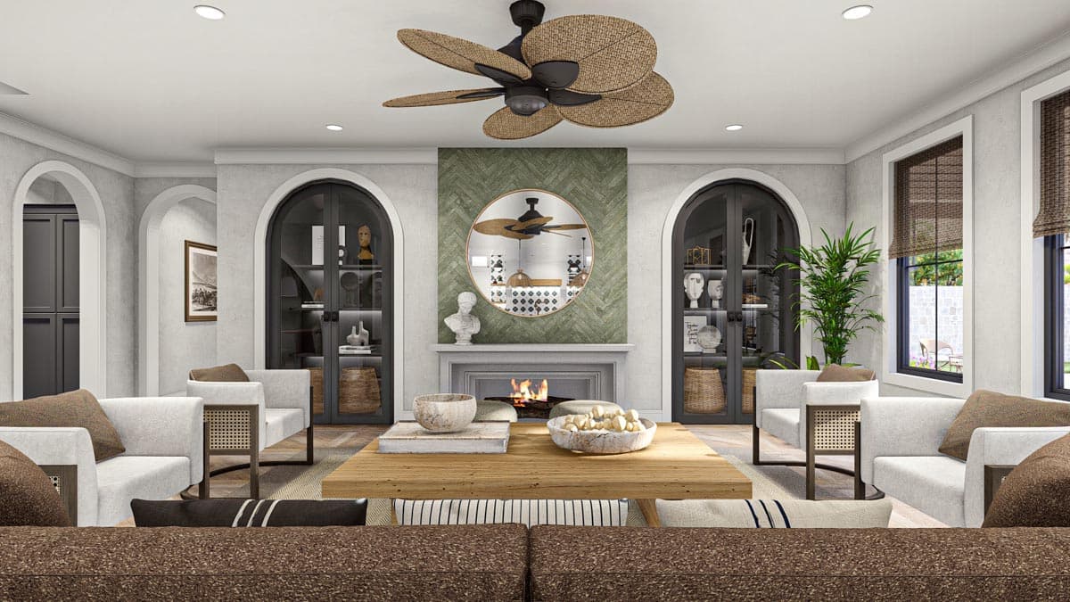 Plan 623281DJ: 4 Bed Southwest House Plan Under 3000 Sq Ft - Image #11 - Adobe , Southwest, Spanish