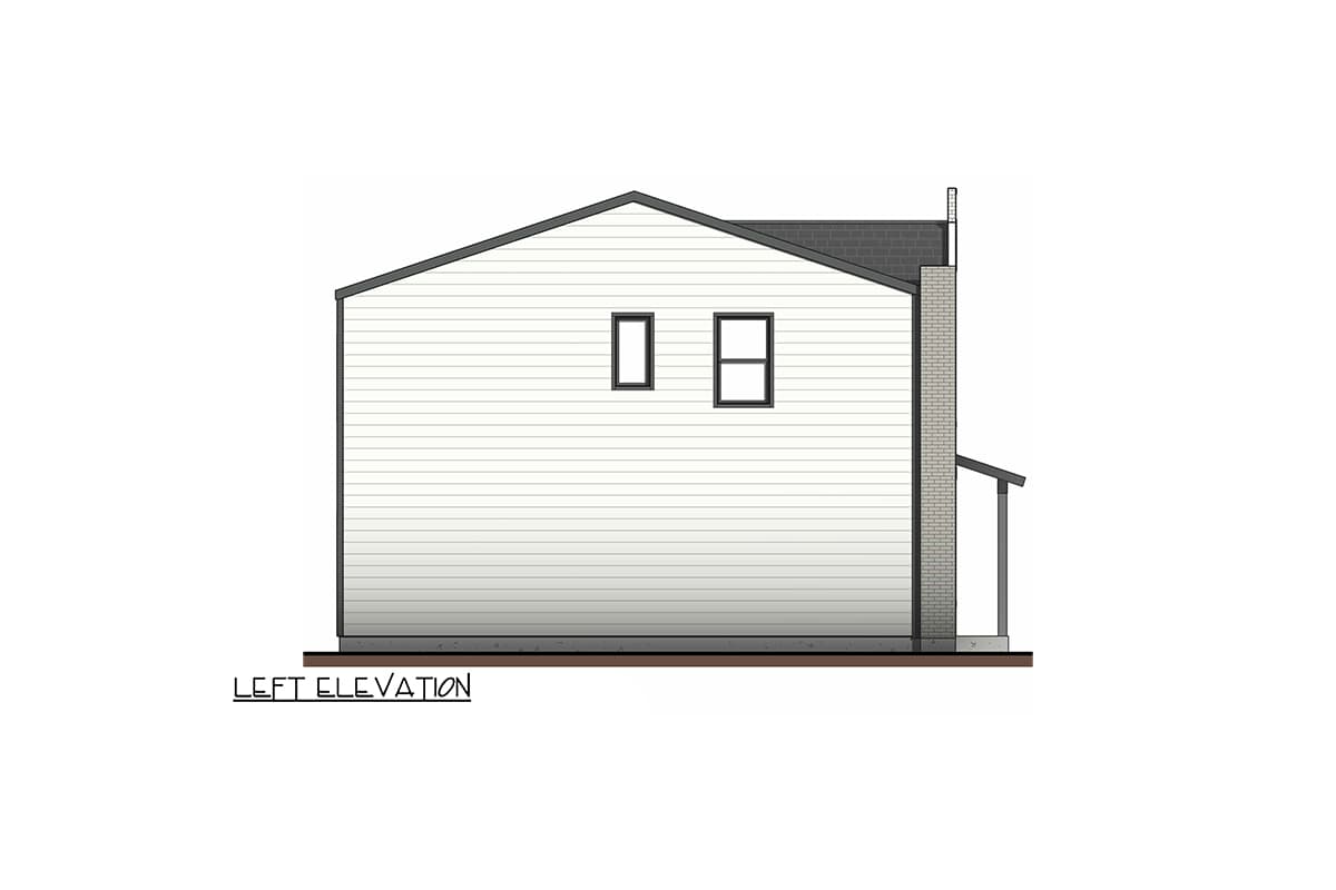 Plan 100314GHR: Multifamily Fourplex Plan with 2-Bedroom End Units and 1-Bedroom Middle Units - Image #4 - European, Southwest, Spanish, Transitional