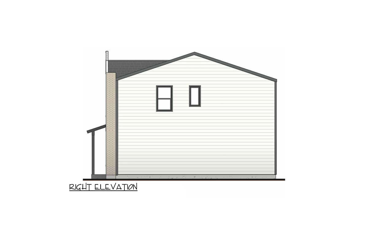 Plan 100314GHR: Multifamily Fourplex Plan with 2-Bedroom End Units and 1-Bedroom Middle Units - Image #6 - European, Southwest, Spanish, Transitional