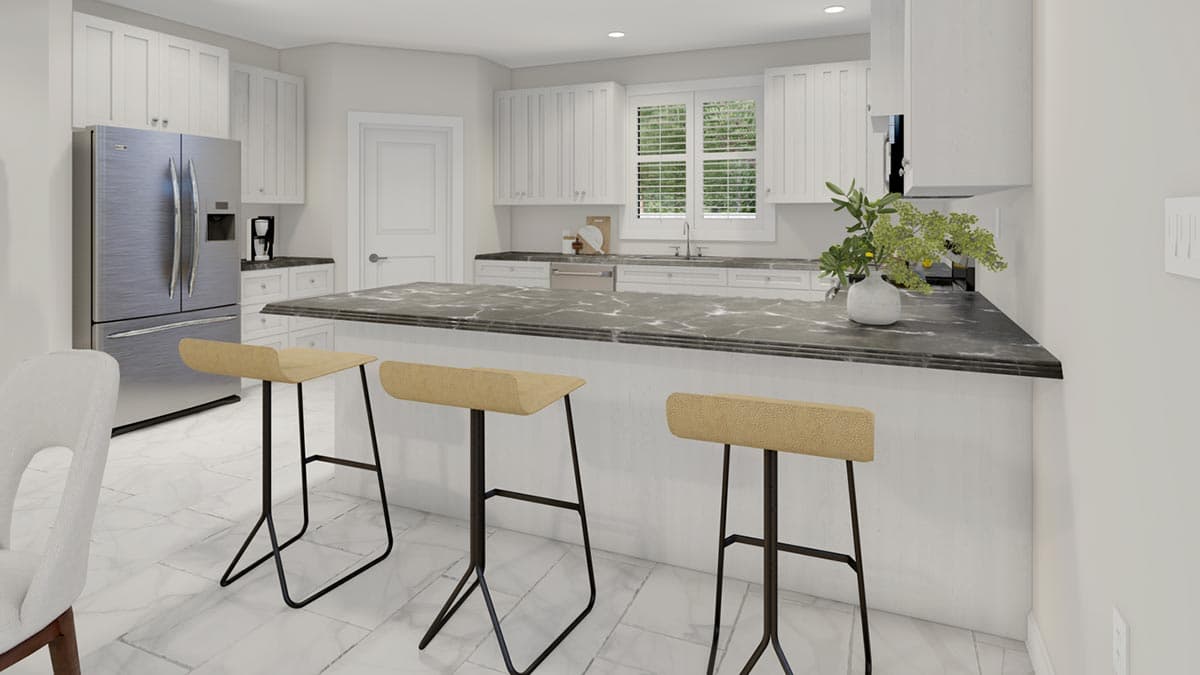 Plan 61461UT: 3-Bed Duplex House Plan with Matching Units Under 1800 Square Feet - Image #11 - Country, Ranch, Traditional