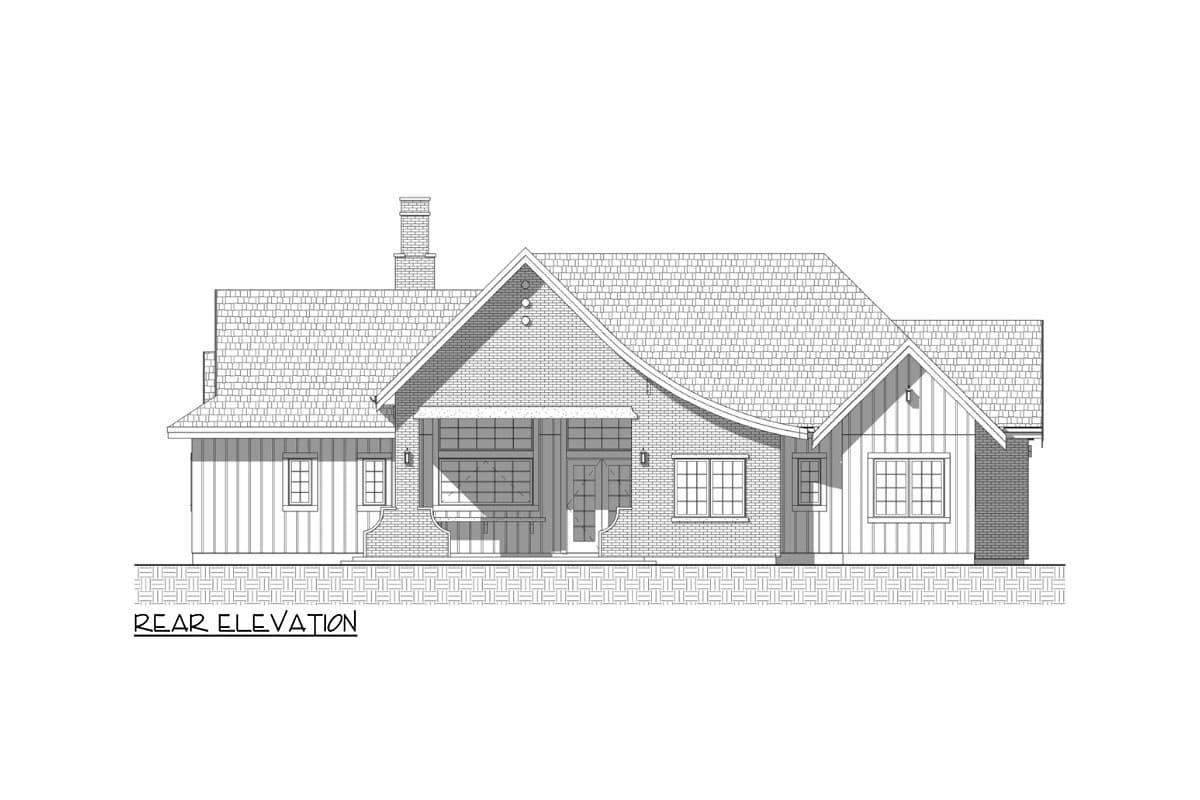 Plan 330013WLE: Transitional 3-Bed House Plan with Home Office and Pass-Thru Bar - Image #9 - Cottage, Country, European, Transitional
