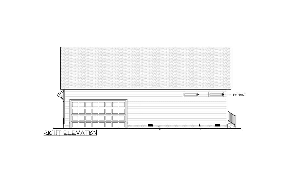 Plan 83651CRW: 3-Bed Modern Farmhouse with Two-Story Great Room and Bonus Room - 1664 Sq Ft - Image #15 - Country, Craftsman, Modern Farmhouse, New American, Ranch