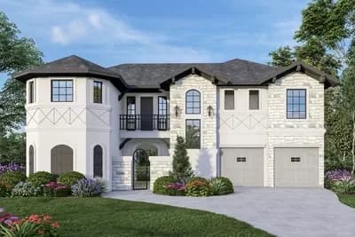 Euro-Contemporary House Plan with Indoor-Outdoor Living on Main Floor