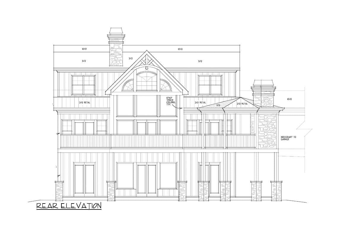 Plan 92391MX: 3-Bed Modern Craftsman House Plan with Outdoor Living Room - 2400 Sq Ft - Image #7 - Craftsman, Mountain, New American, Rustic