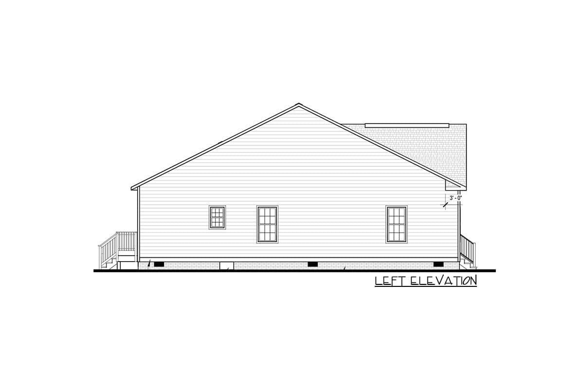 Plan 83653CRW: One-Story Country Home Plan Under 1700 Square Feet with 3 Bedrooms - Image #7 - Country, Ranch, Traditional