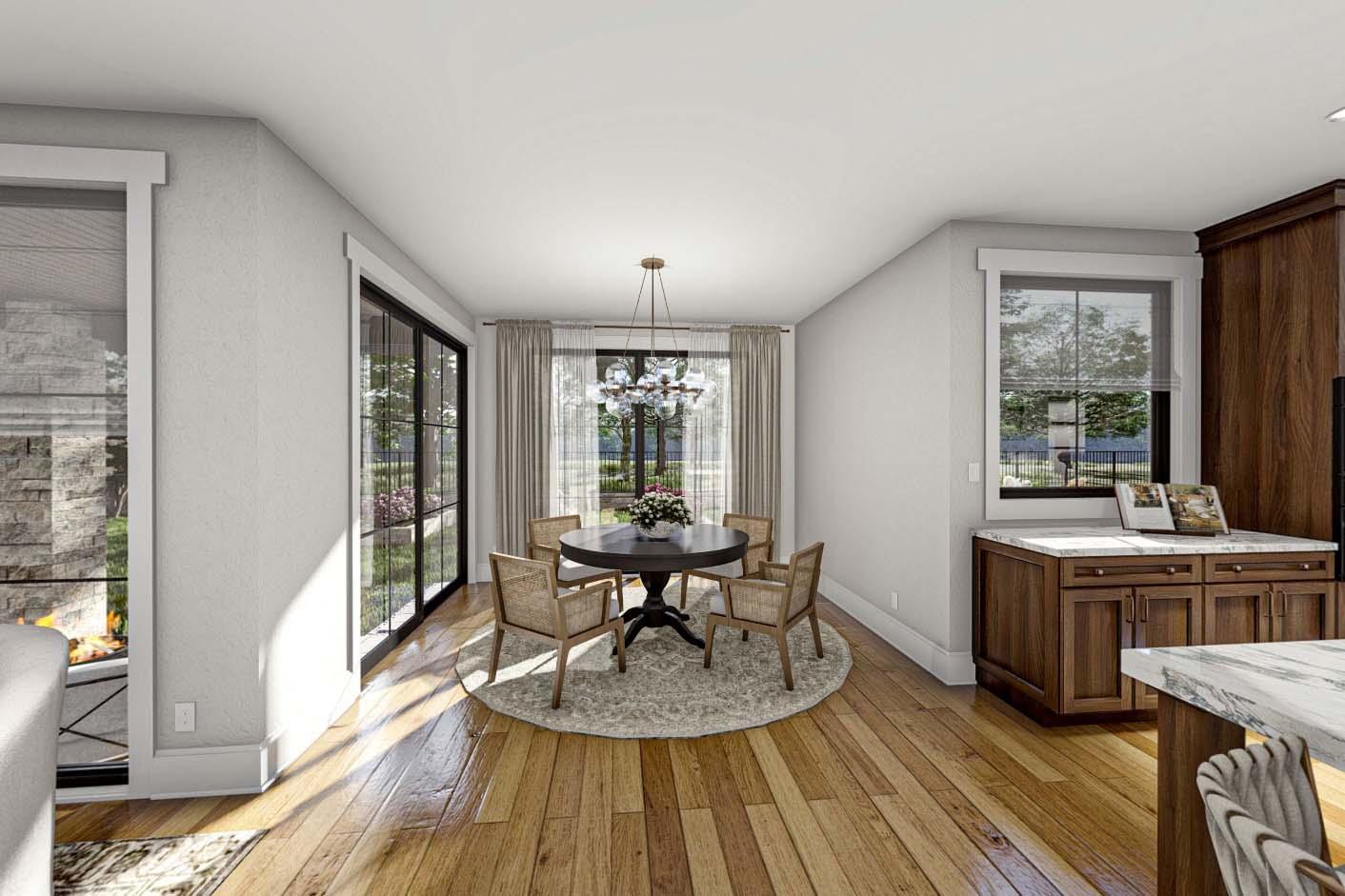 Plan 623282DJ: 2790 Square Foot Modern Cottage with All 4 Bedrooms Upstairs - Virtual Tour Cover Image - European, Transitional
