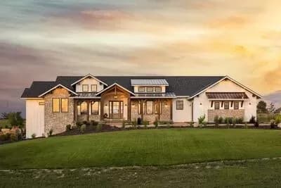 2 Bed Mountain Craftsman House Plan Under 2600 Square Feet with 3-Car Garage