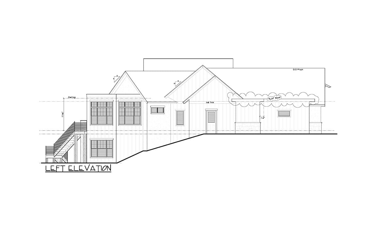 Plan 95218RW: Mountain Craftsman House Plan Under 4900 Sq Ft Designed for a Rear-Sloping Lot with Two Offices - Image #14 - Craftsman, Mountain, New American, Ranch