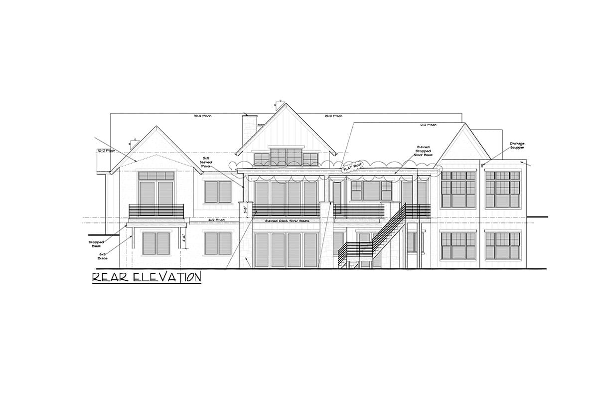 Plan 95218RW: Mountain Craftsman House Plan Under 4900 Sq Ft Designed for a Rear-Sloping Lot with Two Offices - Image #15 - Craftsman, Mountain, New American, Ranch
