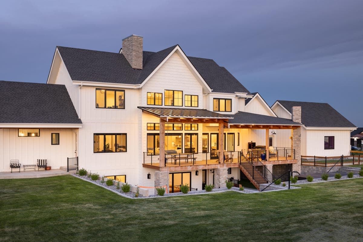 Plan 95219RW: Transitional Farmhouse Plan with Home Office and 4-Car Garage and Lower Level Expansion - Image #6 - Modern Farmhouse, New American, Transitional