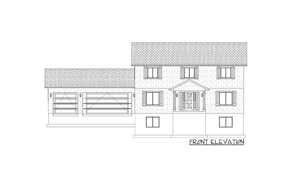 Plan 61237UT: 4-Bed Traditional House Plan Under 2200 Square Feet with Home Office and Expansion Possibilities - Image #27 - Colonial, Traditional