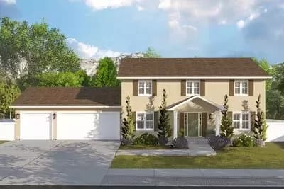 4-Bed Traditional House Plan Under 2200 Square Feet with Home Office and Expansion Possibilities
