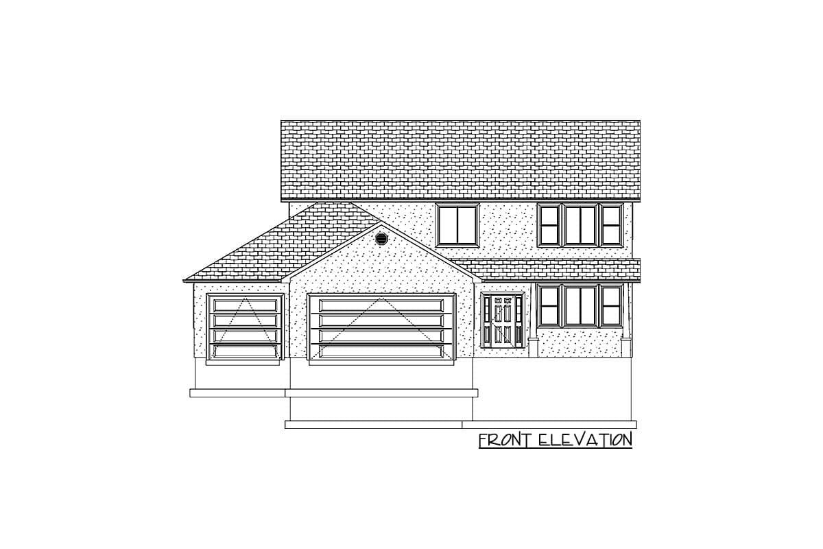 Plan 61238UT: 2641 Square Foot 2-Story House Plan with Home Office and Upstairs Laundry - Image #24 - Traditional