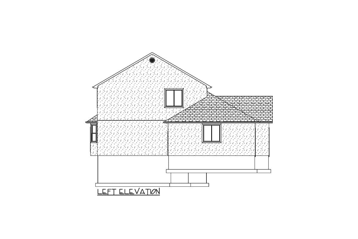 Plan 61238UT: 2641 Square Foot 2-Story House Plan with Home Office and Upstairs Laundry - Image #25 - Traditional