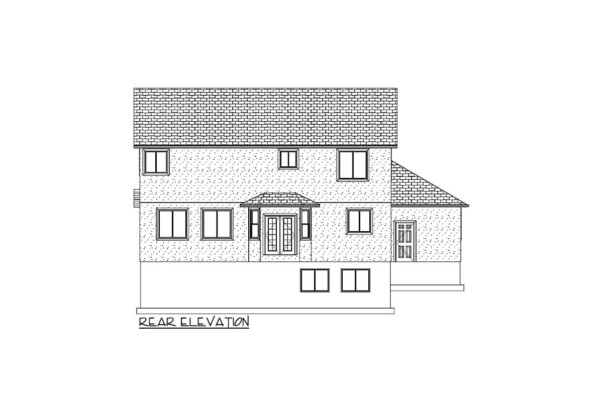 Plan 61238UT: 2641 Square Foot 2-Story House Plan with Home Office and Upstairs Laundry - Image #26 - Traditional
