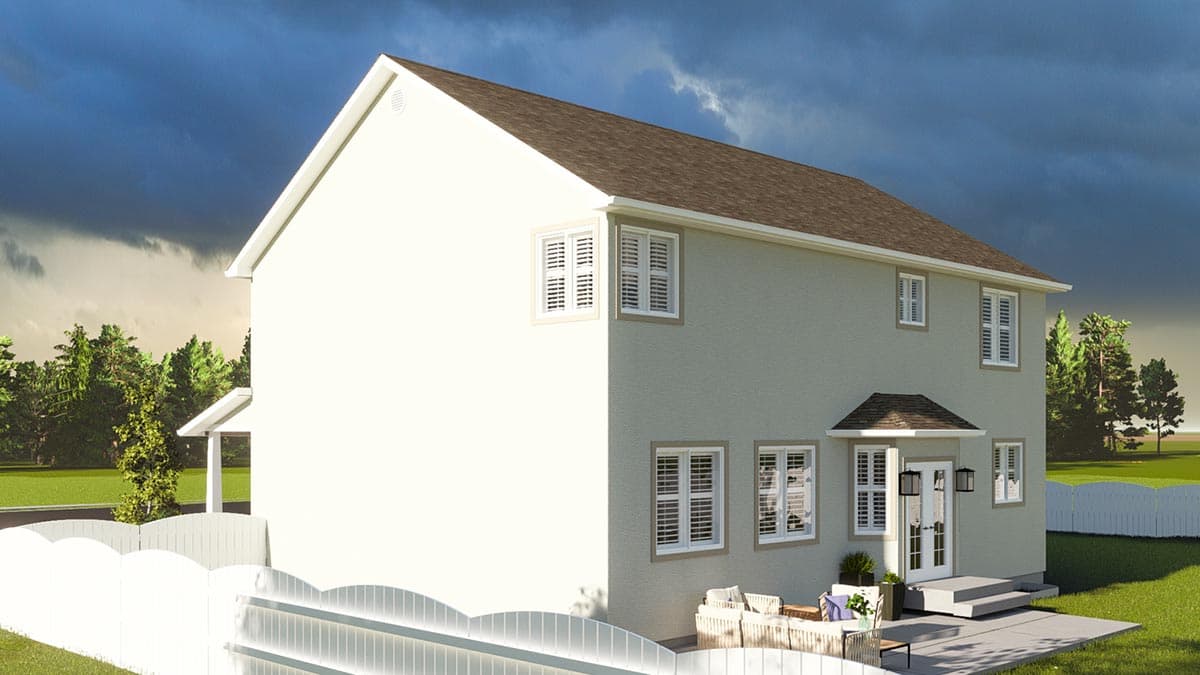 Plan 61238UT: 2641 Square Foot 2-Story House Plan with Home Office and Upstairs Laundry - Image #5 - Traditional