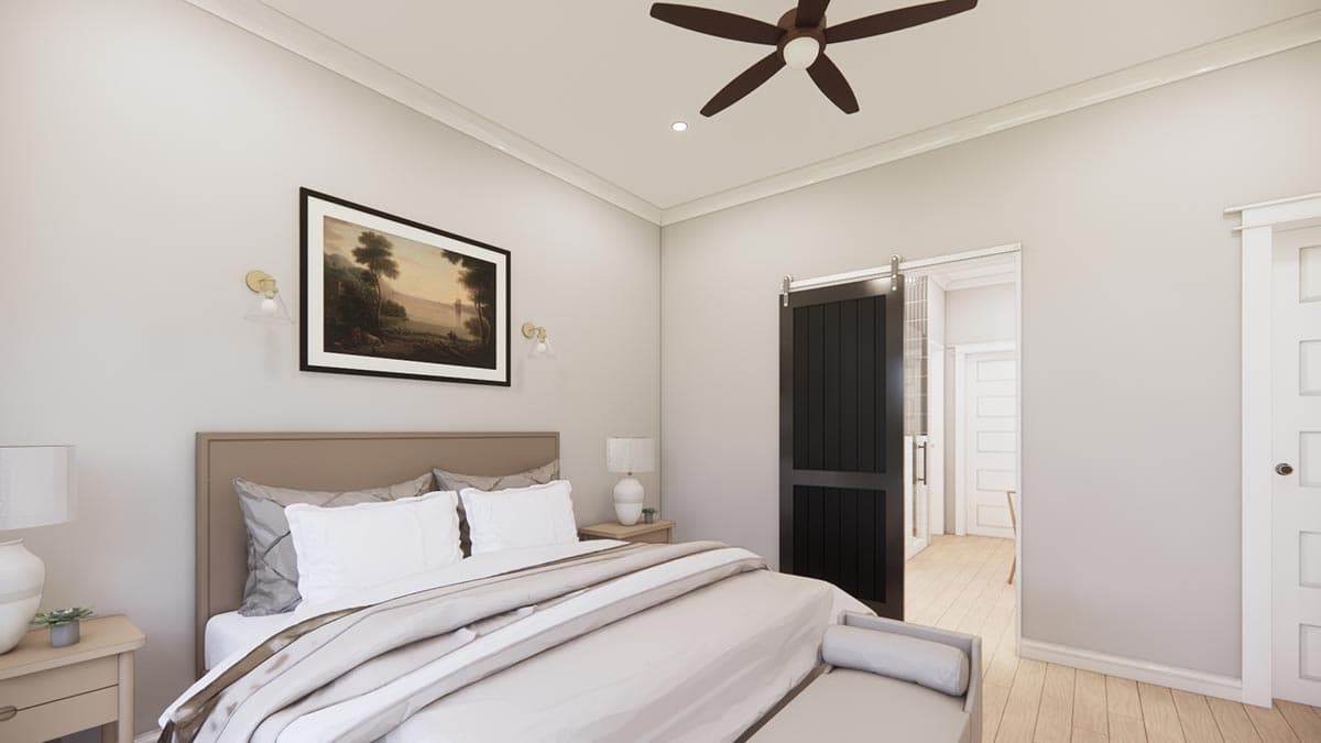 Plan 56541SM: Transitional Farmhouse Plan with Two-Story Great Room and Outdoor Fireplace - 2768 Sq Ft - Image #10 - Cottage, Country, Farmhouse, Modern Farmhouse, New American, Transitional