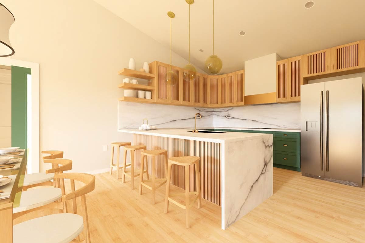 Plan 67768MG: New American House Plan with 3 Beds and 2-Car Garage - 1360 Sq Ft - Image #8 - Country, Craftsman, New American, Ranch