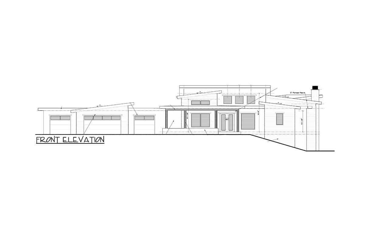 Plan 95222RW: Mid-Century Modern House Plan Under 3000 Square Feet with 4-Car Garage - Image #27 - Mid Century Modern, Modern