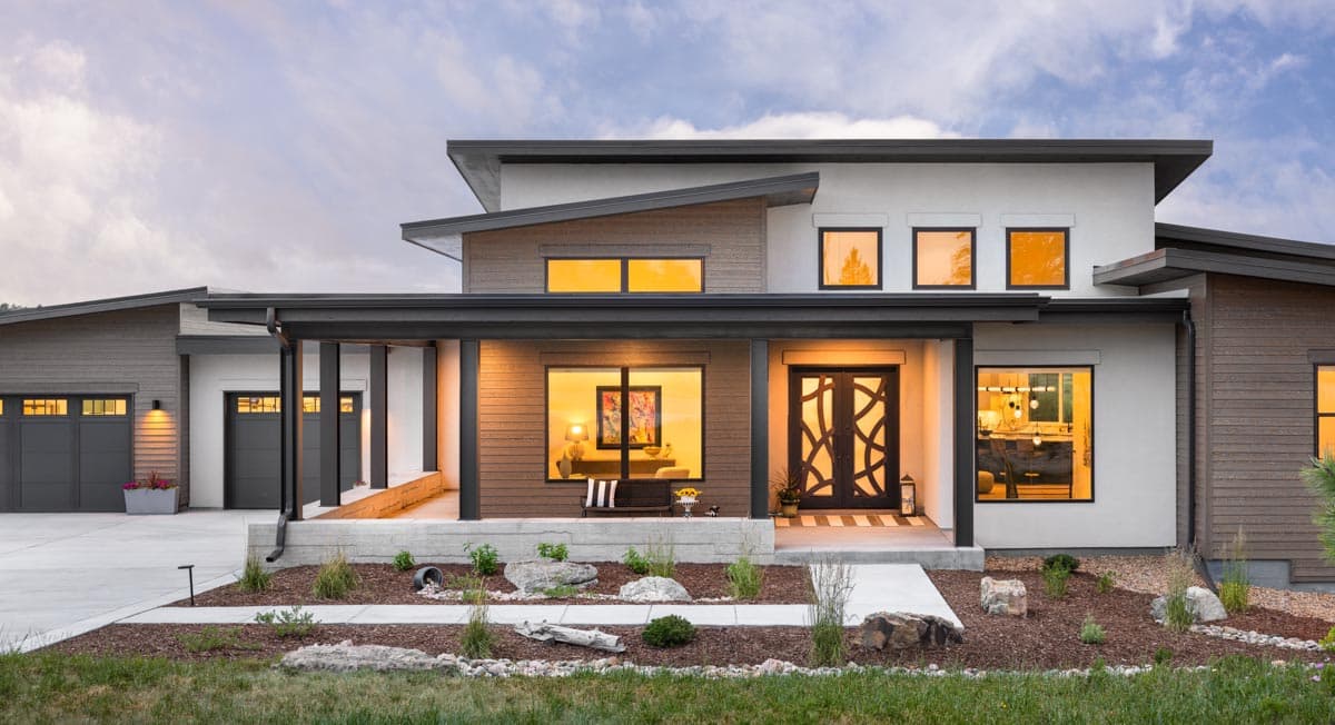 Plan 95222RW: Mid-Century Modern House Plan Under 3000 Square Feet with 4-Car Garage - Image #4 - Mid Century Modern, Modern