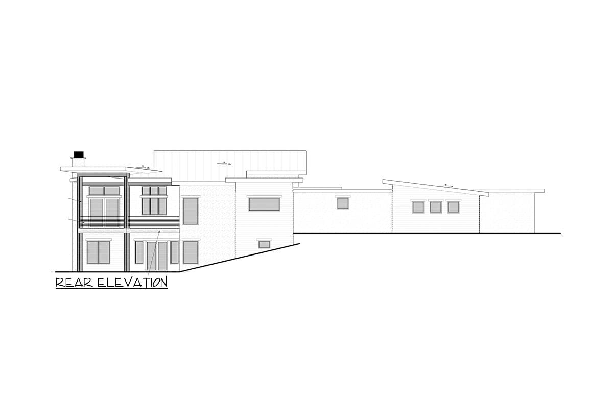 Plan 95222RW: Mid-Century Modern House Plan Under 3000 Square Feet with 4-Car Garage - Image #29 - Mid Century Modern, Modern
