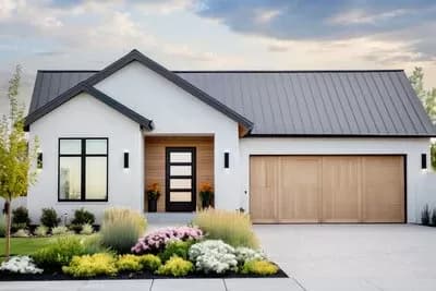  New American-Style Cottage with Flex Room Designed for a Narrow Lot - 1930 Sq Ft