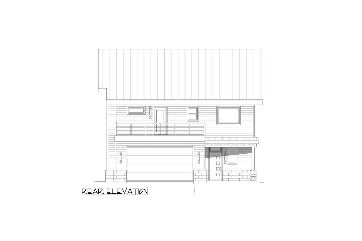 Plan 680193VR: Modern 2-Story Lake House Plan Under 2900 Square Feet with Two Master Suites - Image #5 - Contemporary, Mid Century Modern, Modern, Mountain, Rustic, Vacation