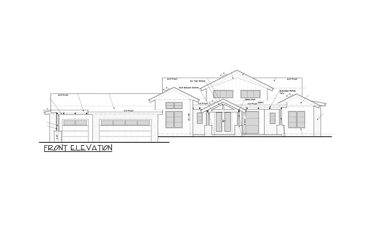 Plan 95225RW: 2601 Square Foot New American House Plan with 3-Car Garage Designed for Rear View Lots - Image #24 - Country, Craftsman, Mountain, New American, Ranch