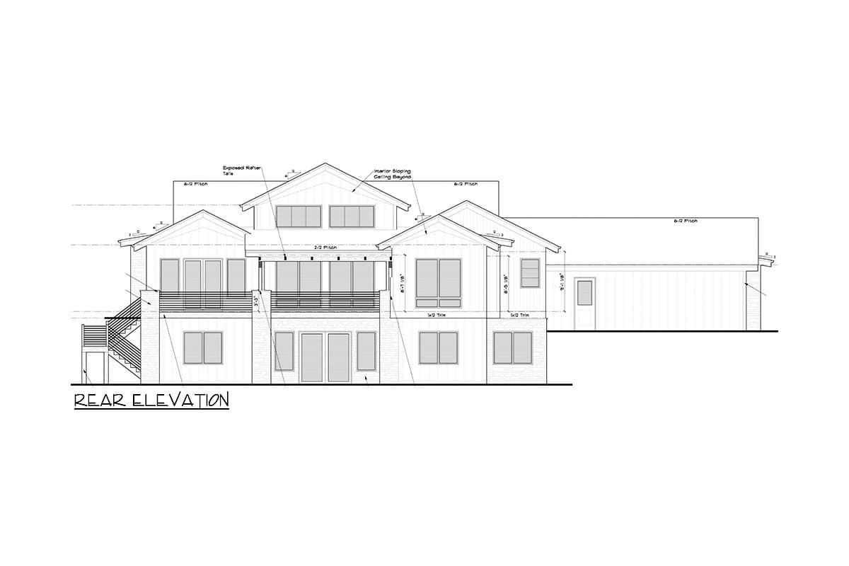 Plan 95225RW: 2601 Square Foot New American House Plan with 3-Car Garage Designed for Rear View Lots - Image #26 - Country, Craftsman, Mountain, New American, Ranch