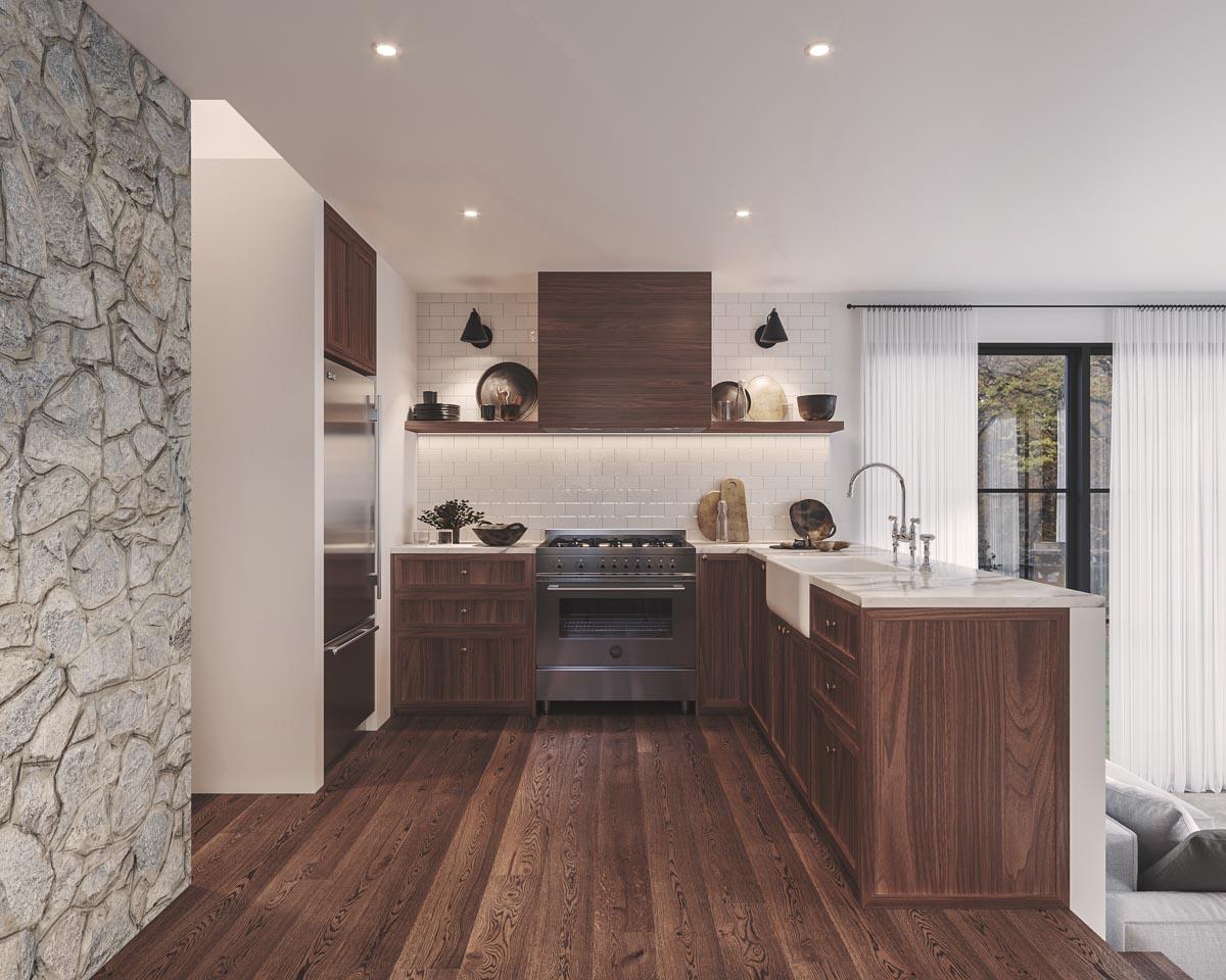 Plan 22656DR: Compact Contemporary Cottage with Upstairs Master Suite with Private Terrace and Bunk Room - Image #9 - Contemporary, Cottage, New American, Rustic, Vacation