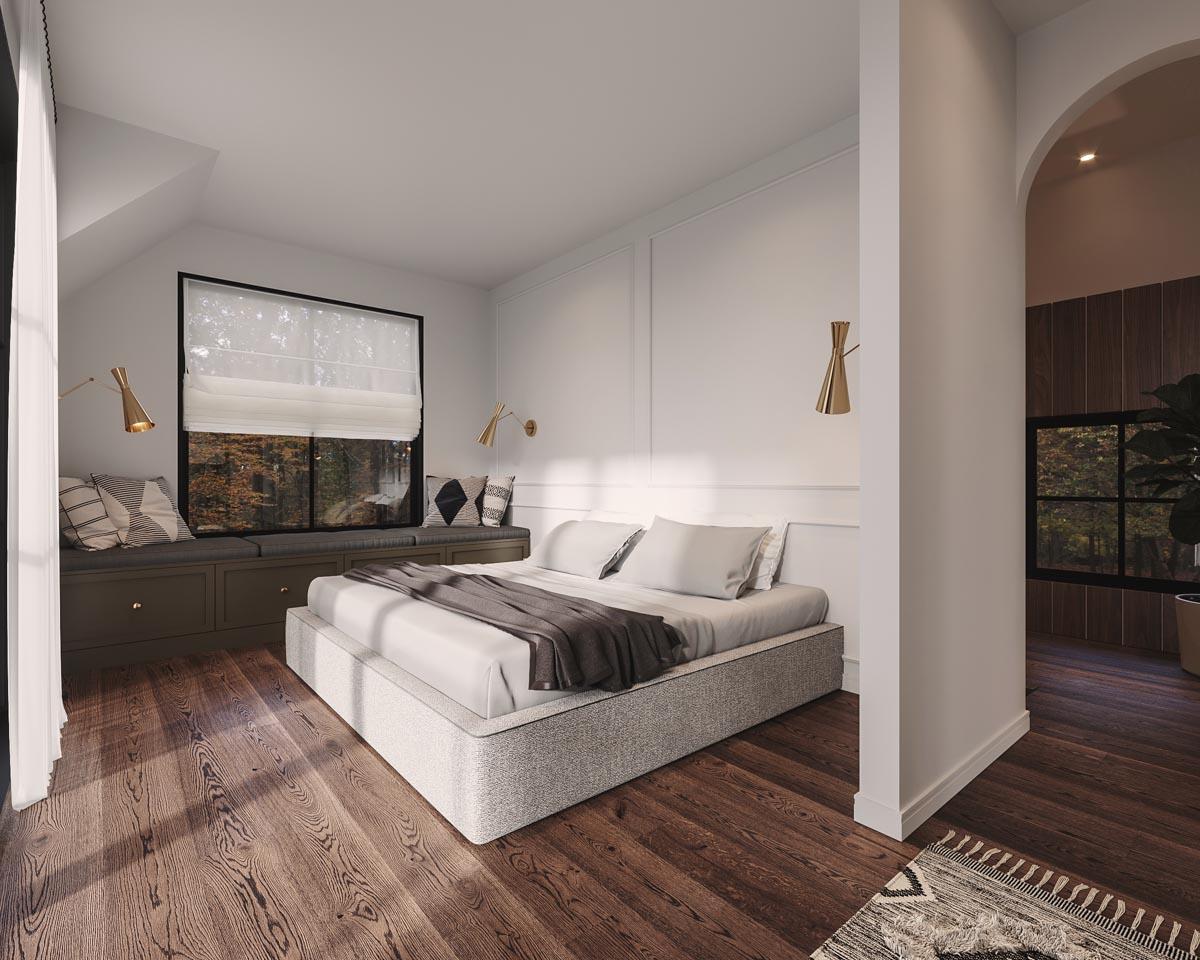 Plan 22656DR: Compact Contemporary Cottage with Upstairs Master Suite with Private Terrace and Bunk Room - Image #18 - Contemporary, Cottage, New American, Rustic, Vacation