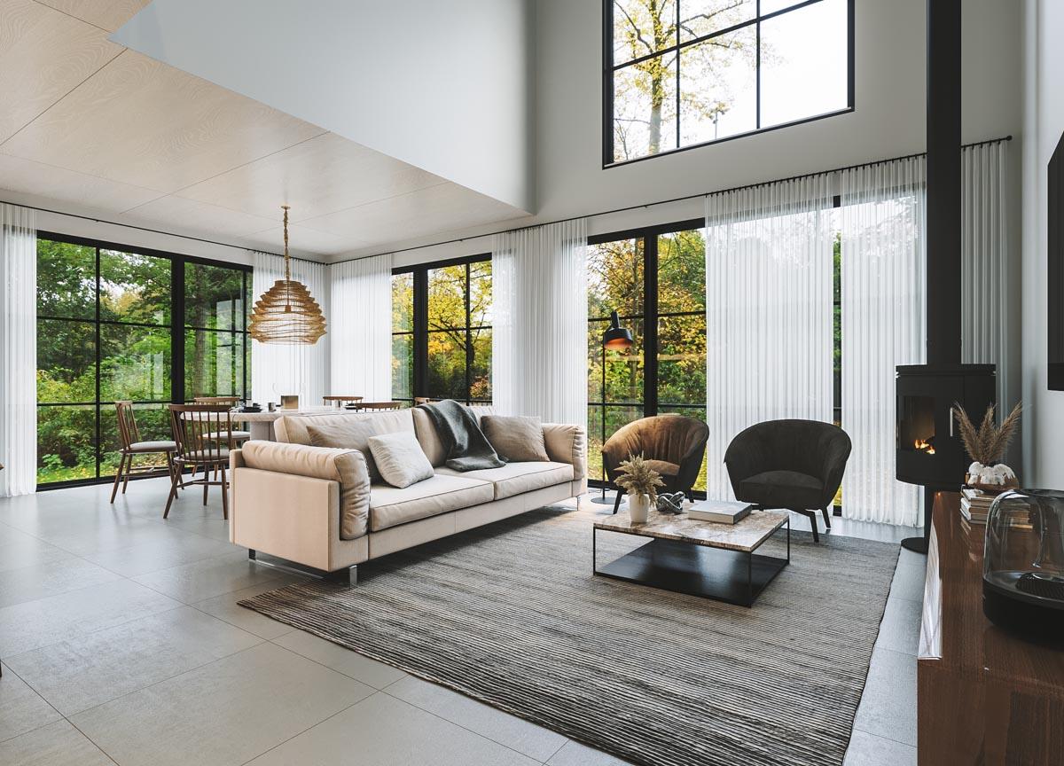 Plan 22672DR: Scandinavian-Style 3 Bed House Plan Under 1800 Square Feet with 1-Car Garage - Image #4 - European, Scandinavian