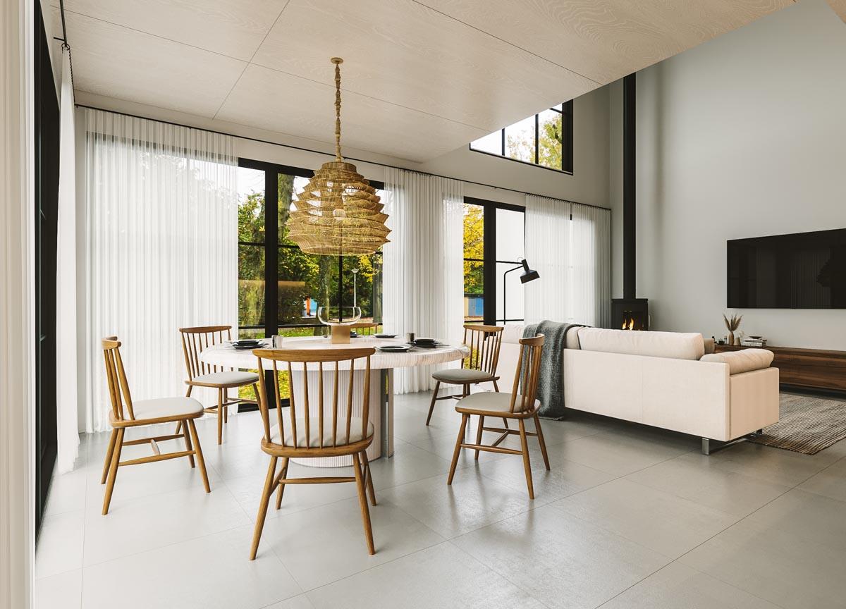 Plan 22672DR: Scandinavian-Style 3 Bed House Plan Under 1800 Square Feet with 1-Car Garage - Image #5 - European, Scandinavian