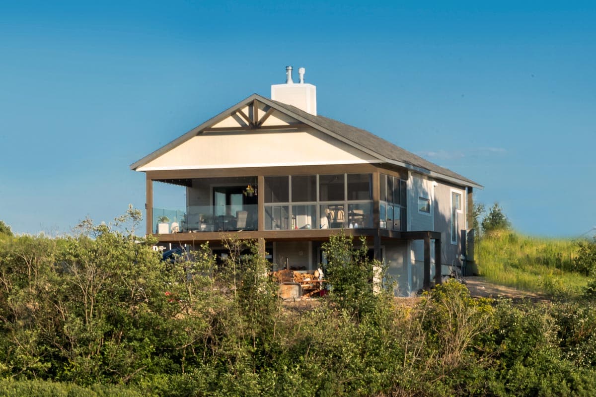 Plan 22673DR: 2 Bed Split Level Contemporary Cottage Under 2000 Sq Ft with Outdoor Space on Both Levels - Image #5 - Cabin, Contemporary, Cottage, Mountain, Vacation