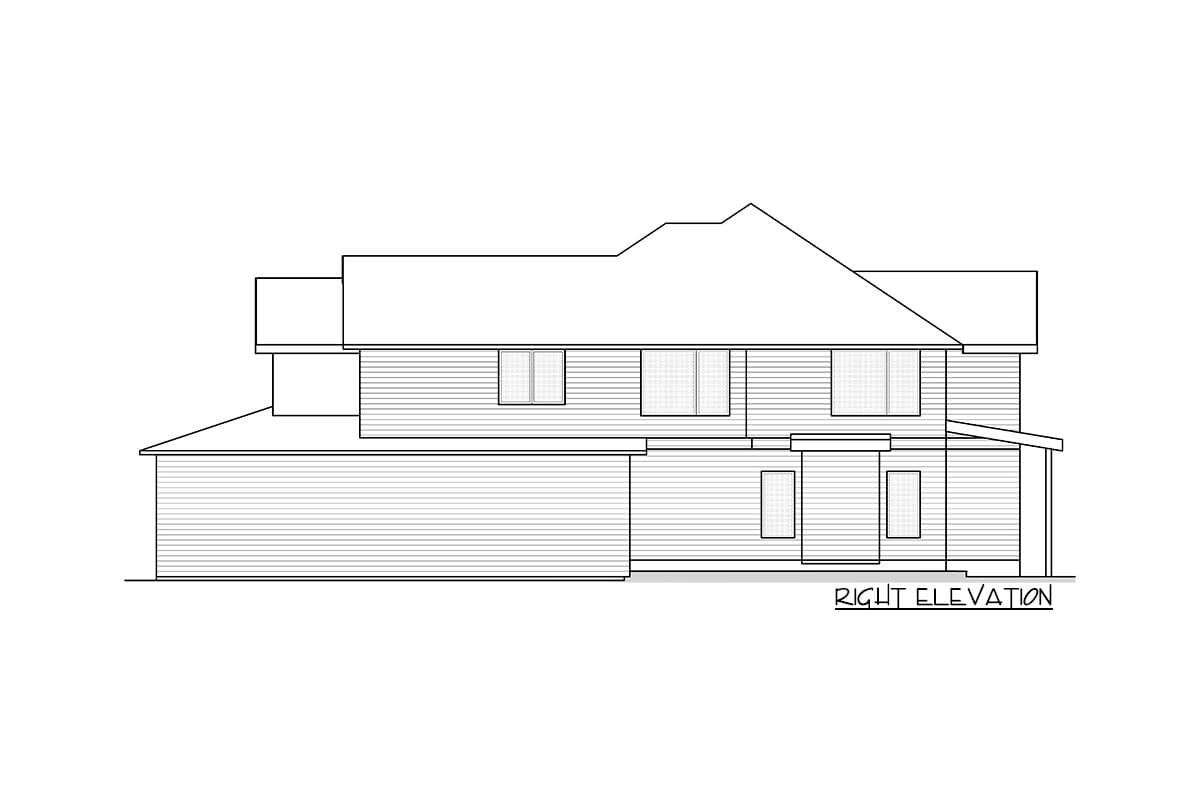 Plan 666226RAF: 3249 Square Foot Contemporary 2-Story House Plan with Main Floor Flex Room - Image #8 - Contemporary, Modern, Northwest