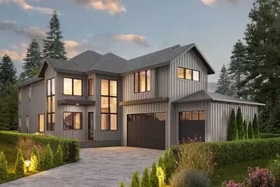 3249 Square Foot Contemporary 2-Story House Plan with Main Floor Flex Room