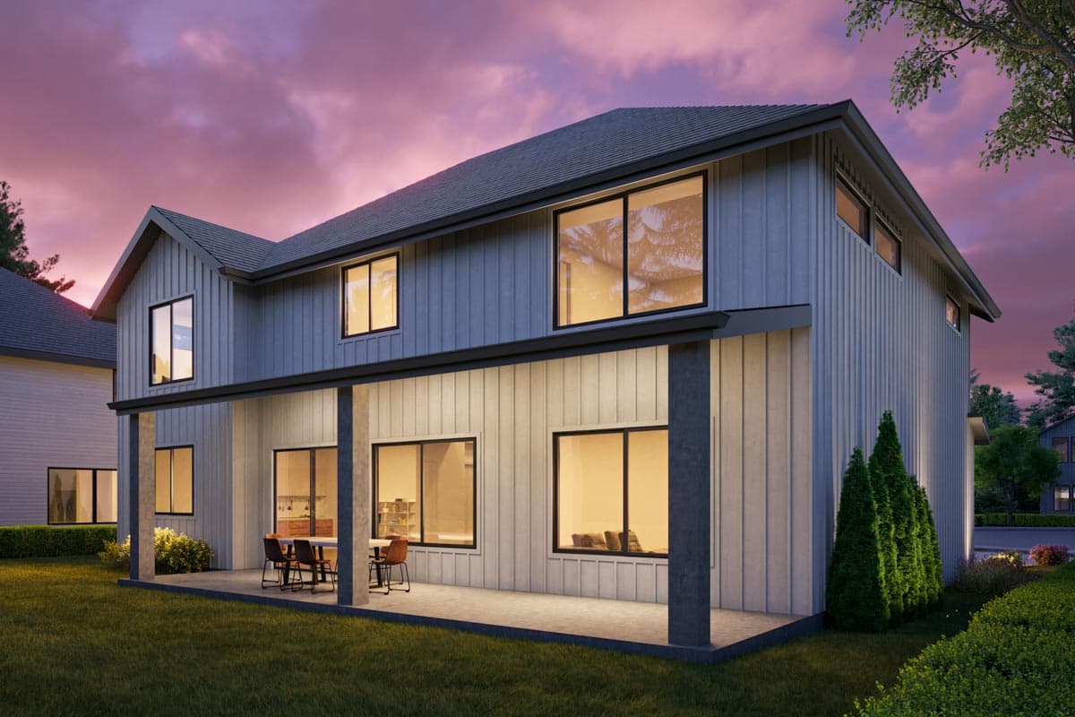 Plan 666227RAF: Contemporary 3400 Square Foot Home Plan with Loft Overlook - Image #8 - Contemporary, New American, Northwest, Shingle