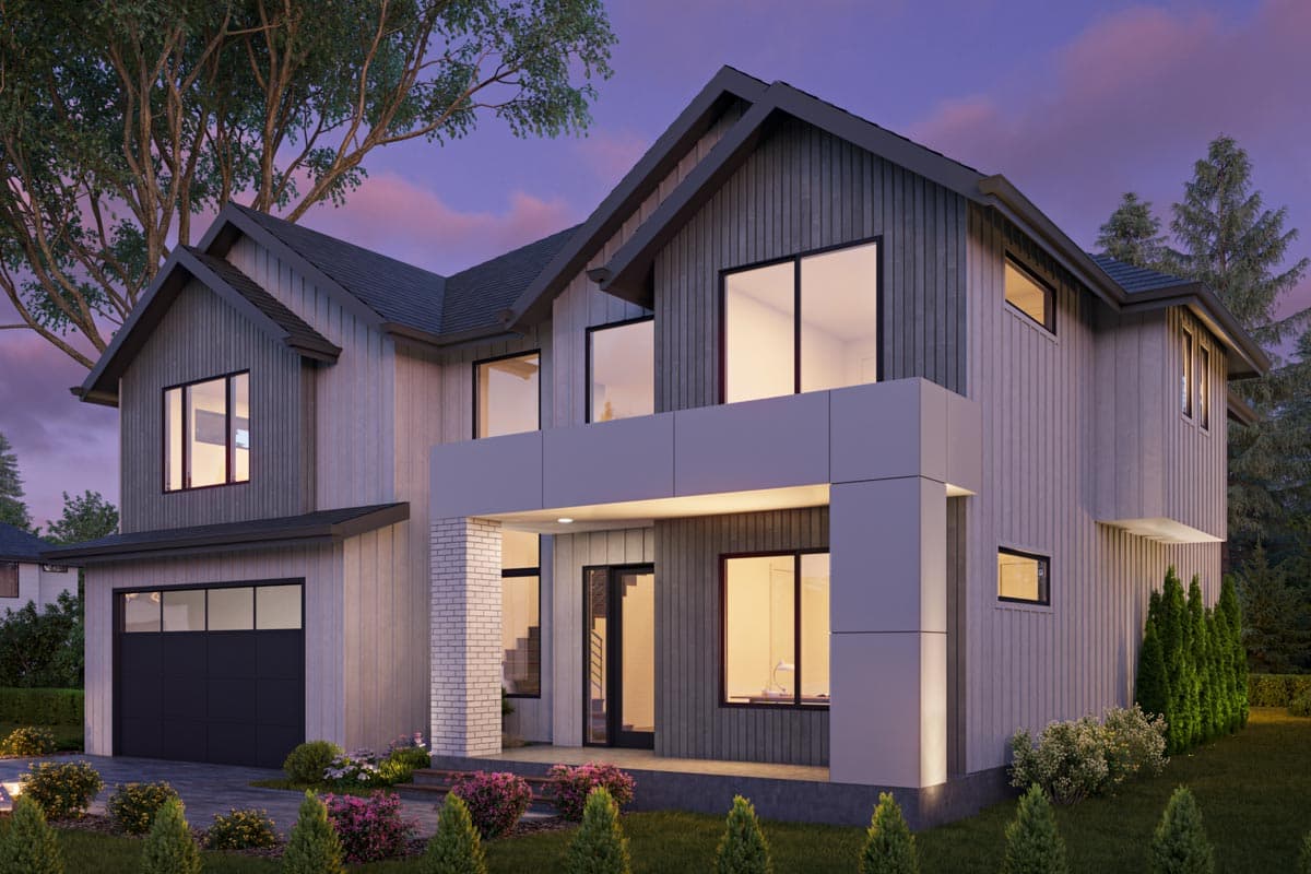 Plan 666227RAF: Contemporary 3400 Square Foot Home Plan with Loft Overlook - Image #9 - Contemporary, New American, Northwest, Shingle