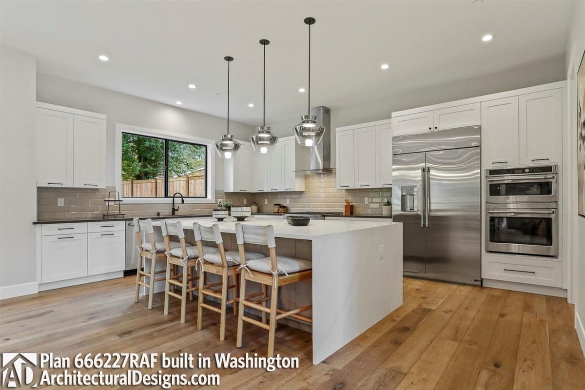 Plan 666227RAF: Contemporary 3400 Square Foot Home Plan with Loft Overlook - Image #4 - Contemporary, New American, Northwest, Shingle