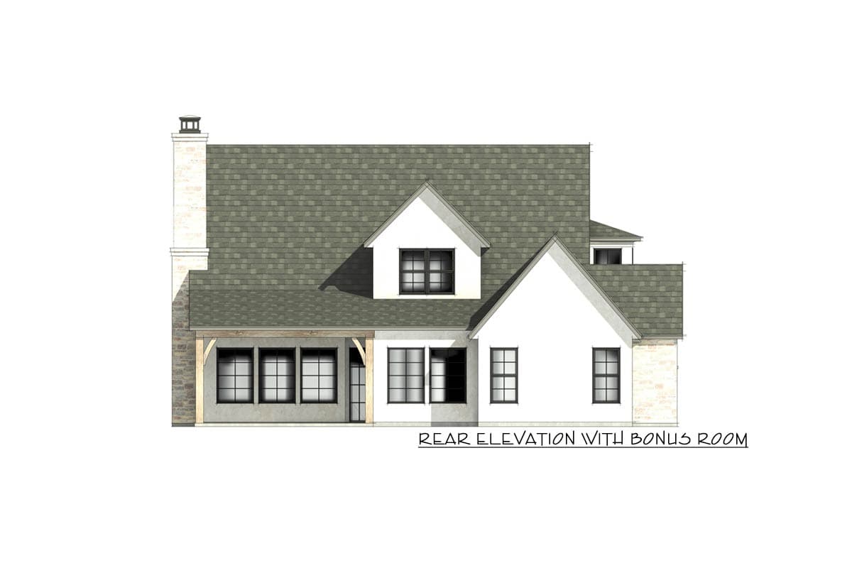 Plan 818079JSS: Transitional French Country House Plan with 2-Car Garage - Image #9 - European, Farmhouse, French Country, Modern Farmhouse, Transitional