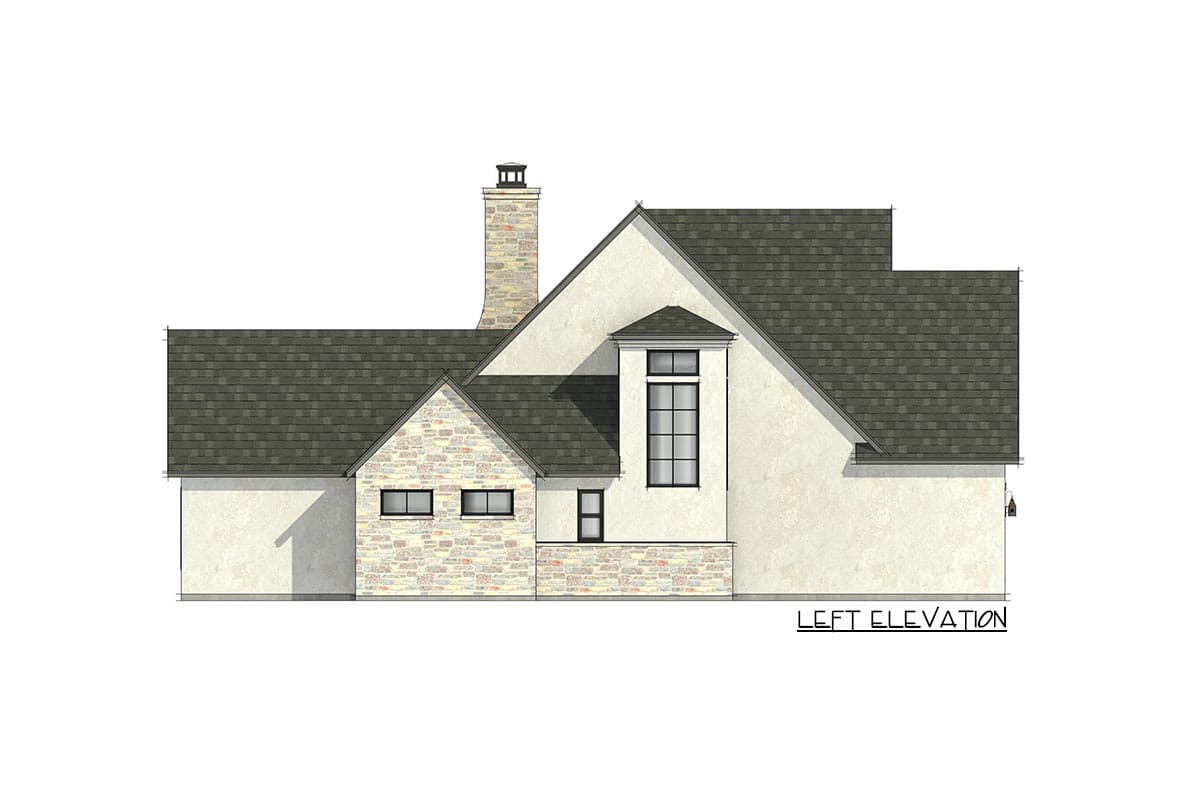 Plan 818079JSS: Transitional French Country House Plan with 2-Car Garage - Image #6 - European, Farmhouse, French Country, Modern Farmhouse, Transitional