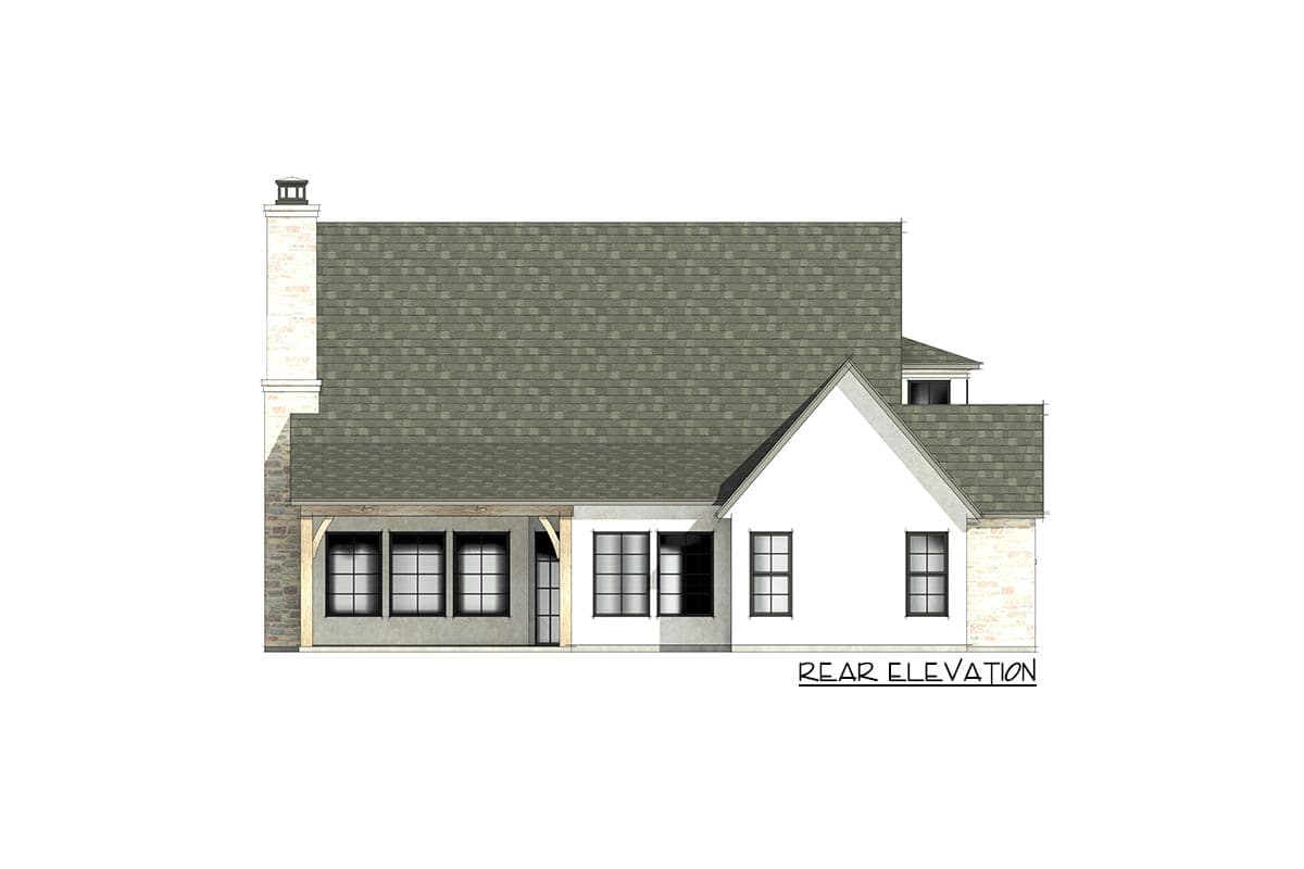 Plan 818079JSS: Transitional French Country House Plan with 2-Car Garage - Image #7 - European, Farmhouse, French Country, Modern Farmhouse, Transitional