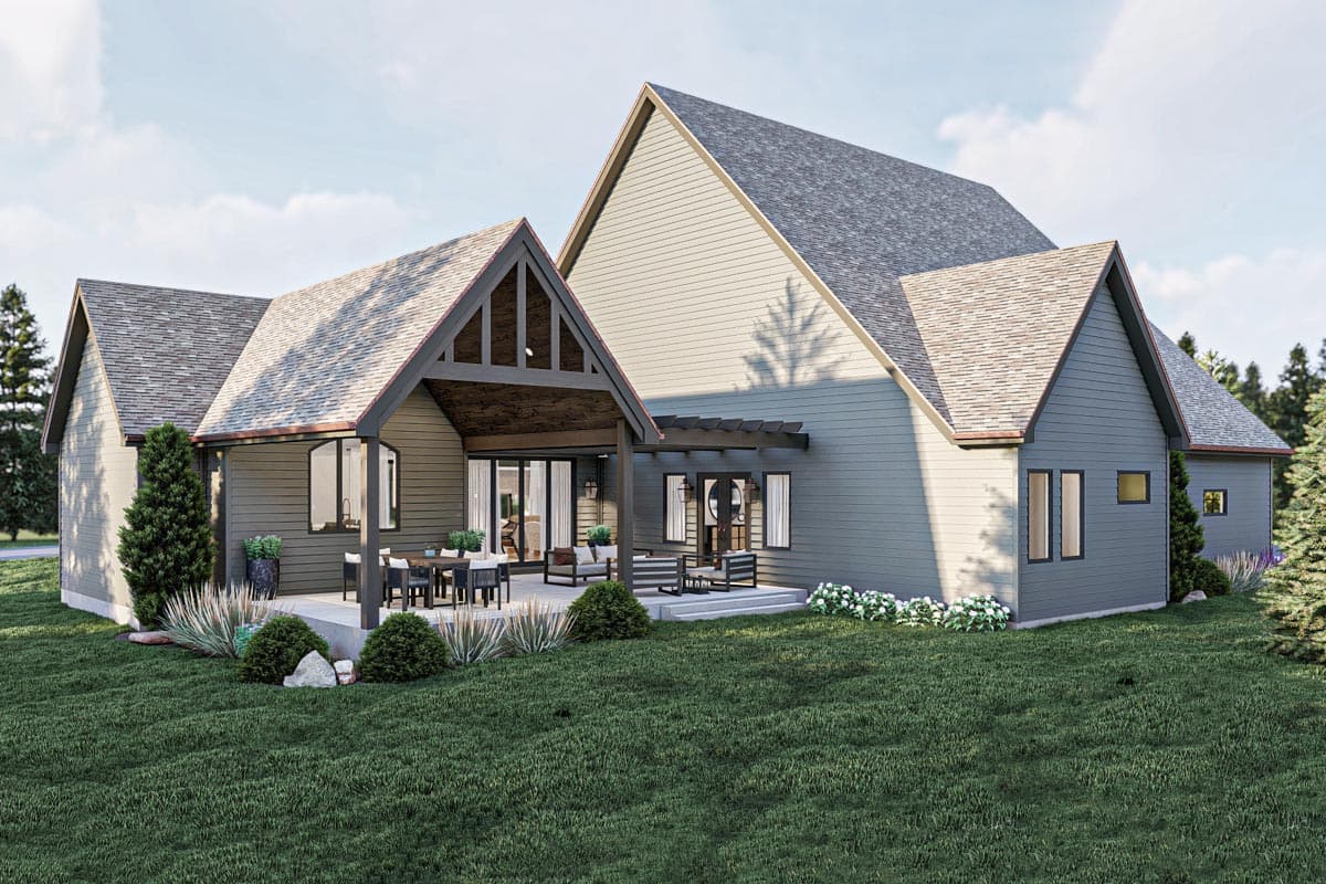 Plan 623284DJ: 3240 Square Foot Contemporary Tudor-Style House Plan with Vaulted Interior - Image #6 - European, New American, Transitional, Tudor