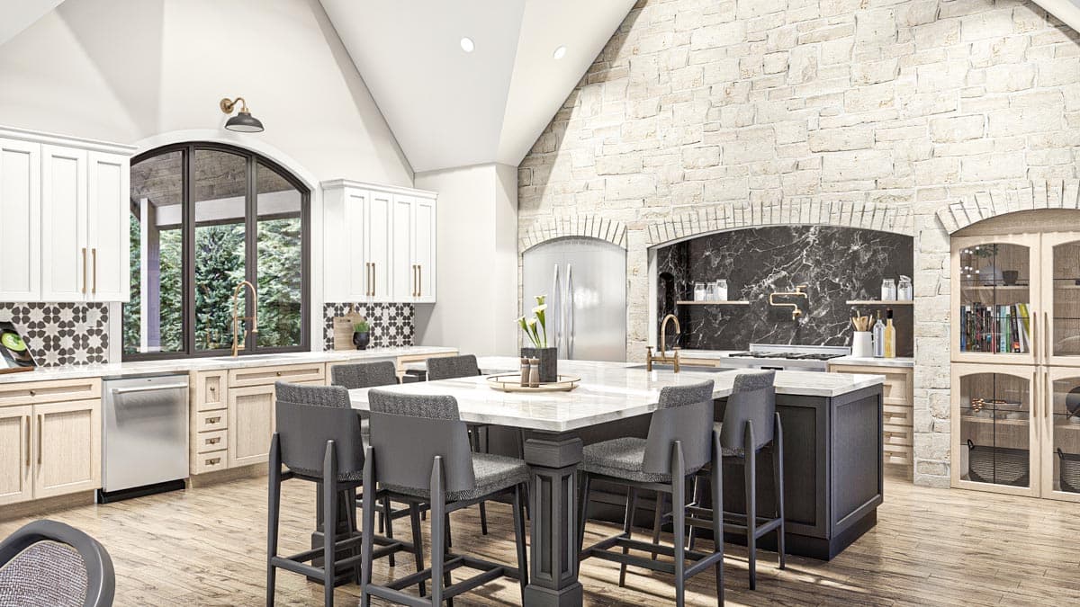 Plan 623284DJ: 3240 Square Foot Contemporary Tudor-Style House Plan with Vaulted Interior - Image #12 - European, New American, Transitional, Tudor