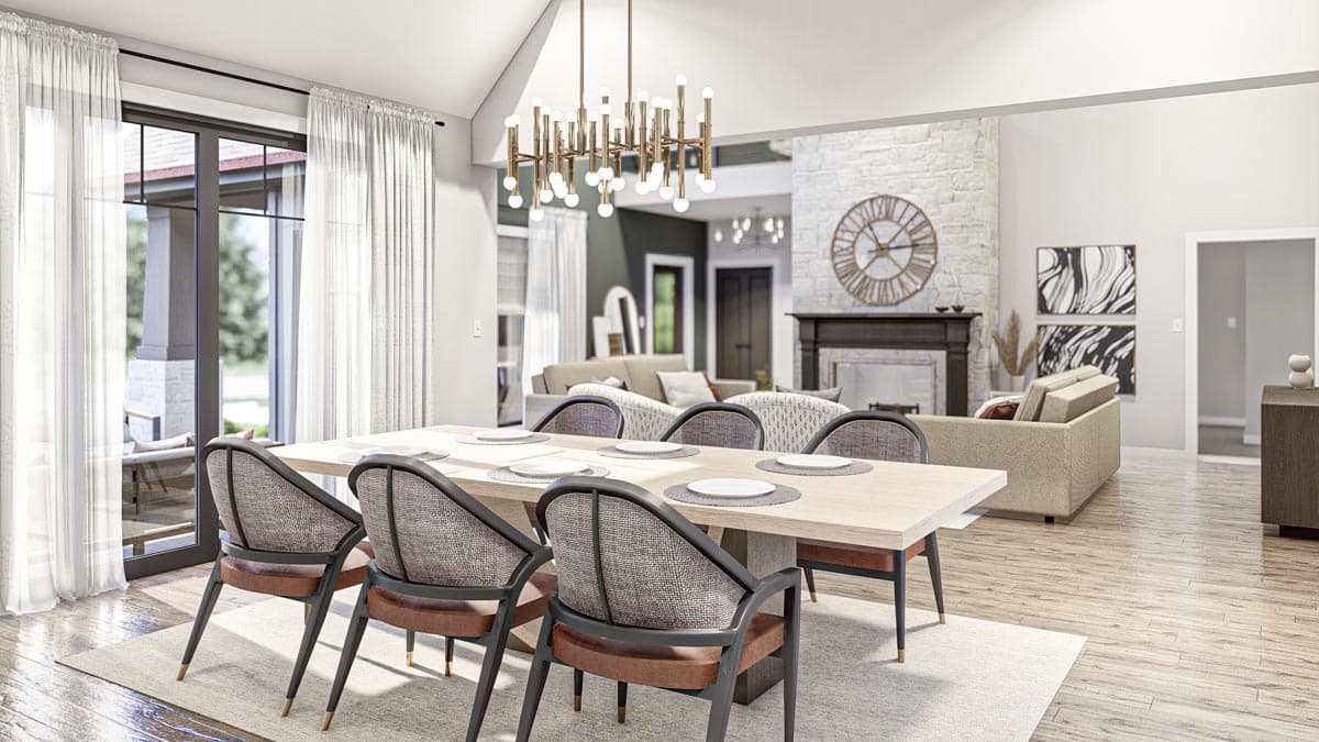 Plan 623284DJ: 3240 Square Foot Contemporary Tudor-Style House Plan with Vaulted Interior - Image #16 - European, New American, Transitional, Tudor