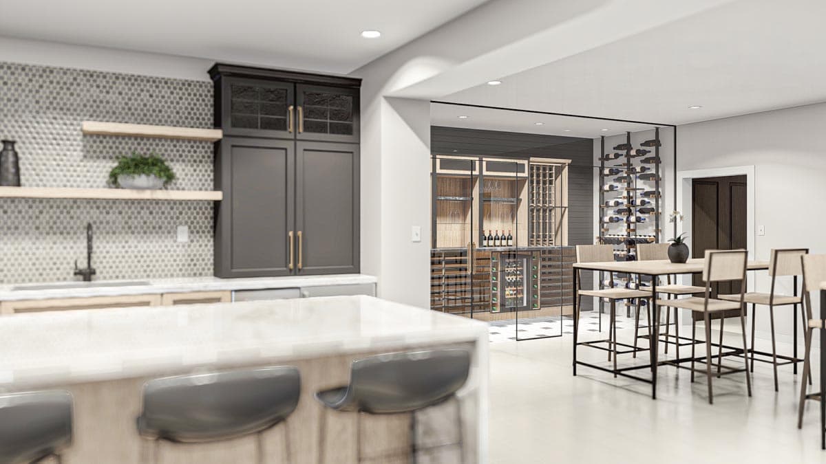 Plan 623284DJ: 3240 Square Foot Contemporary Tudor-Style House Plan with Vaulted Interior - Image #25 - European, New American, Transitional, Tudor