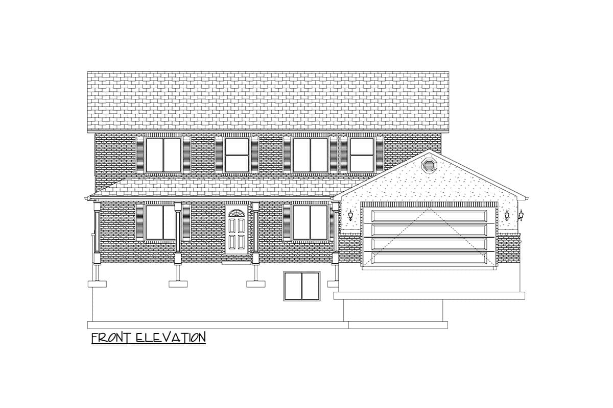 Plan 61463UT: 4-Bed Traditional House Plan with Lower Level Expansion and 2-Car Garage - Image #15 - Colonial, Country, Traditional